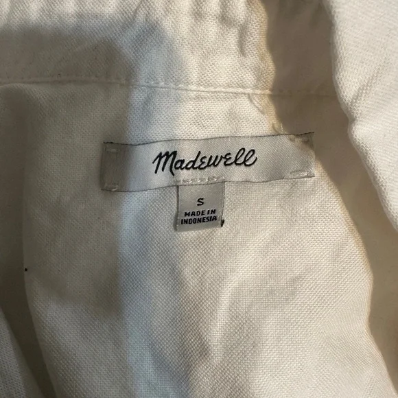 Madewell Cream Button-Up Shirt - Picture 3 of 4